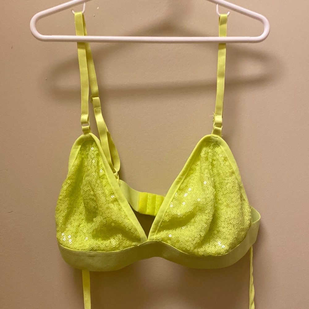 Neon Sparkle Triangle Top